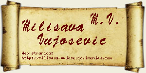 Milisava Vujošević vizit kartica